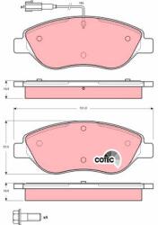 TRW Set Placute Frana, Frana Disc Gdb1484 Alfa Romeo Mito Fiat Bravo Ii/Stilo (GDB1484)