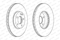 FERODO Disc Frana Ddf2334C-1 Mercedes-Benz A-Class/B-Class/Cla (DDF2334C-1)