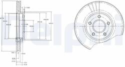 DELPHI Disc Frana Bg3826 Ford Tourneo Connect/Transit Connect (BG3826)