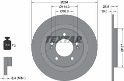 TEXTAR Disc Frana 92252703 Hyundai I30/I30 Kombi Kia Cee'D/Cee'D Sportswagon/Pro Cee'D