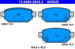 ATE Set Placute Frana, Frana Disc 13.0460-2645.2 Mazda 3/Cx-3