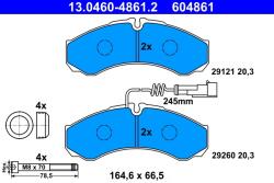 ATE Set Placute Frana, Frana Disc 13.0460-4861.2 Nissan Cabstar/Nt400 Cabstar