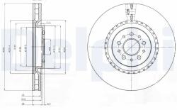 DELPHI Disc Frana Bg9843 Alfa Romeo 147/156/Gt