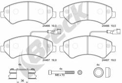 BRECK Set Placute Frana, Frana Disc 244670070320 Citroën Jumper Ii Fiat Ducato (244670070320)