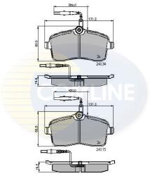 COMLINE Set Placute Frana, Frana Disc Cbp11250 Peugeot 407