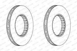 FERODO Disc Frana Fcr259A Renault Trucks C/D/K/Magnum/Premium 2/T Van Hool T-Serie (FCR259A)