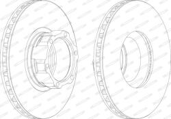 FERODO Disc Frana Fcr119A Mercedes-Benz T2/Ln1/T2/Ln1 Cabina Cu Motor/Vario (FCR119A)