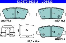 ATE Set Placute Frana, Frana Disc 13.0470-5633.2 Hyundai Grand Santa Fé/Santa Fé Ii (13.0470-5633.2)