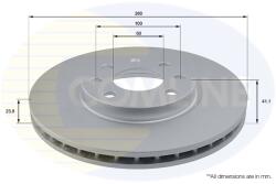 COMLINE Disc Frana Adc1112V Opel Combo/Corsa C/Meriva A/Tigra Twintop Vauxhall Meriva A (ADC1112V)