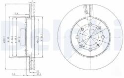 DELPHI Disc Frana Bg4148C Honda Jazz Ii (BG4148C)