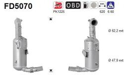AS Filtru Funingine/Particule, Sist. De Esapament Fd5070 Opel Corsa D/Meriva B