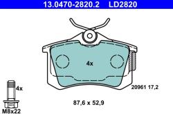 ATE Set Placute Frana, Frana Disc 13.0470-2820.2 Audi A1/A1 Allstreet/A1 City Carver (13.0470-2820.2)