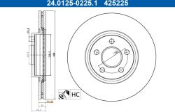 ATE Disc Frana 24.0125-0225.1 Ford Tourneo Connect / Grand Tourneo Connect V408 (24.0125-0225.1)