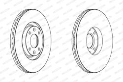 FERODO Disc Frana Ddf1442C Alfa Romeo Junior Citroën C3 Iv/C4/C4 I/C4 Iii/C4 Picasso I