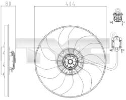 TYC Ventilator, Radiator 825-0019 Opel Astra J/Astra J Gtc/Cascada (825-0019)