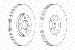 FERODO Disc Frana Ddf1615C Citroën C5 Iii/Jumpy Ii Fiat Scudo Peugeot 407/Expert