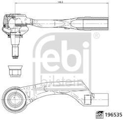FEBI BILSTEIN Cap De Bara Axa Fata Stanga 196535 Opel Mokka Vauxhall Mokka (196535)