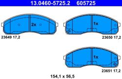 ATE Set Placute Frana, Frana Disc 13.0460-5725.2 Kia Carnival I/Carnival Ii/Pregio