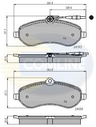 COMLINE Set Placute Frana, Frana Disc Cbp11621 Citroën Jumpy Ii Fiat Scudo Peugeot Expert