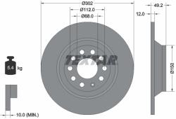 TEXTAR Disc Frana 92132503 Audi A6 C6 Audi (Faw) A6L C6 Byd F0