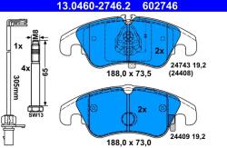 ATE Set Placute Frana, Frana Disc 13.0460-2746.2 Audi A4 B8/A5