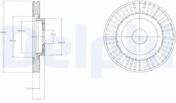 DELPHI Disc Frana Bg4214 Honda Civic Viii (BG4214)
