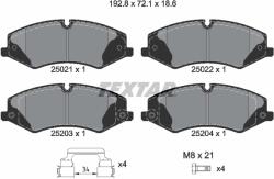 TEXTAR Set Placute Frana, Frana Disc 2502201 Land Rover Defender/Discovery Iv