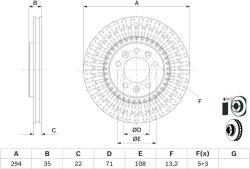 Bosch Disc Frana 0986479E32 Citroën Jumpy Iii/Spacetourer Opel Vivaro C/Zafira Life (0986479E32)