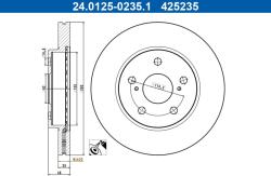 ATE Disc frana Toyota Corolla, Yaris Cross ATE 24.0125-0235.1 (24.0125-0235.1)