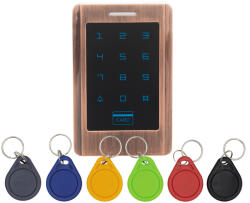 Control érintőgombos kültéri RFID olvasó és kódzár, bronz színű (KIT-CON-M3) (KIT-CON-M3)