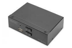 ASSMANN Switch KVM cu 2 porturi, 4K 60Hz, 2xDisplayPort IN, 1xDisplayPort OUT, 2xUSB, 2xAudio IN&OUT (DS-12851)