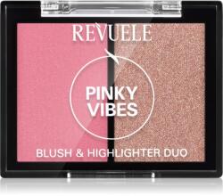 Revuele Blush & Highlighter Duo élénkítő arcpirosító árnyalat Pinky Vibes 8 g