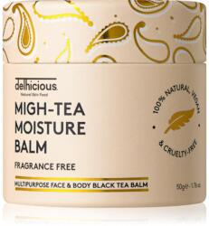 delhicious MIGH-TEA MOISTURE BALM multifunkciós balzsam a nagyon száraz és érzékeny bőrre parfümmentes 50 g