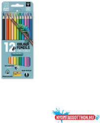 Ars Una Színes ceruza készlet, háromszögletű , hegyezővel Ars Una 12 klf. szín, (66139) - nyomtassotthon