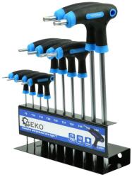 GEKO 10db-os Torx kulcskészlet T-markolattal T9-T50 (G30591)