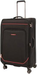 LAMONZA Smile bőrönd, 79x46x28 cm, 3, 8 kg, bővíthető 30%, fekete/piros (A13379)