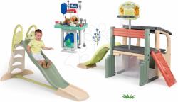 Smoby Set tobogan cu triplu val și căsuță Corolle Toboggan XL Life Smoby lungimea suprafeței de alunecare de 230 cm cu apă și cărucior veterinar (SM820304-29)