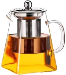 Pufo Exclusive üveg teainfúzor fém szűrővel és fedéllel, 900 ml, átlátszó (Pufo4376)