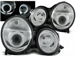 Új fényszórók MERCEDES E OSZTÁLY W210-hez 1999-2002 között LED GYŰRŰK
