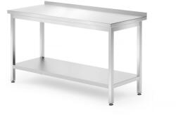  Fali asztal polccal - csavarozott, mélység: 700 mm, HENDI, Profi Line, 1400x700x(H)850mm (812747)