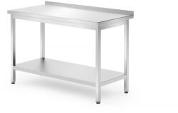  Fali asztal polccal - csavarozott, mélység: 700 mm, HENDI, Profi Line, 1200x700x(H)850mm (812730)