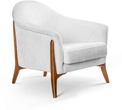  Vittoria Luxus Fotel Fehér Szövet Wenge Lábakkal (ATE-VITTARSTGR1XXXP)