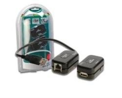 ASSMANN Удължител Assmann DA-70139-1, от USB Type A(м) към RJ-45 cat5 UTP(ж), черен (DA-70139-1)