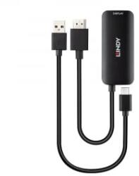 Lindy HDMI-USB-C knverter USB tápellátással fekete (43423) (43423)