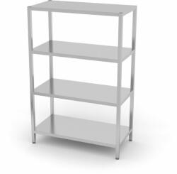  Tárolóállvány 4 teljes polccal - csavarozott, HENDI, Kitchen Line, 1000x500x(H)1800mm (812532)