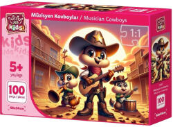 Art Puzzle Puzzle pentru copii Art Kids din 100 piese - Muzicieni cowboy (35417) Puzzle
