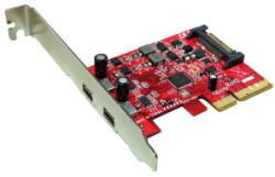 Roline PCI-Express USB 3.1 C kártya 2port (15.06. 2143-10) (15.06.2143-10) - aqua
