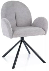 SIGNAL MEBLE Planet Raven Forgó Szék Világosszürke Szövet Fekete Vázzal Auto-Return Funkcióval (SIG-PLANETRCSZ) - pepita