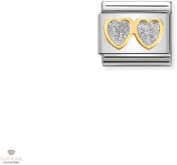 NOMINATION "Dupla szív" charm - 030220-01