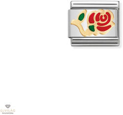 NOMINATION "Vörös rózsa" charm - 030214-01